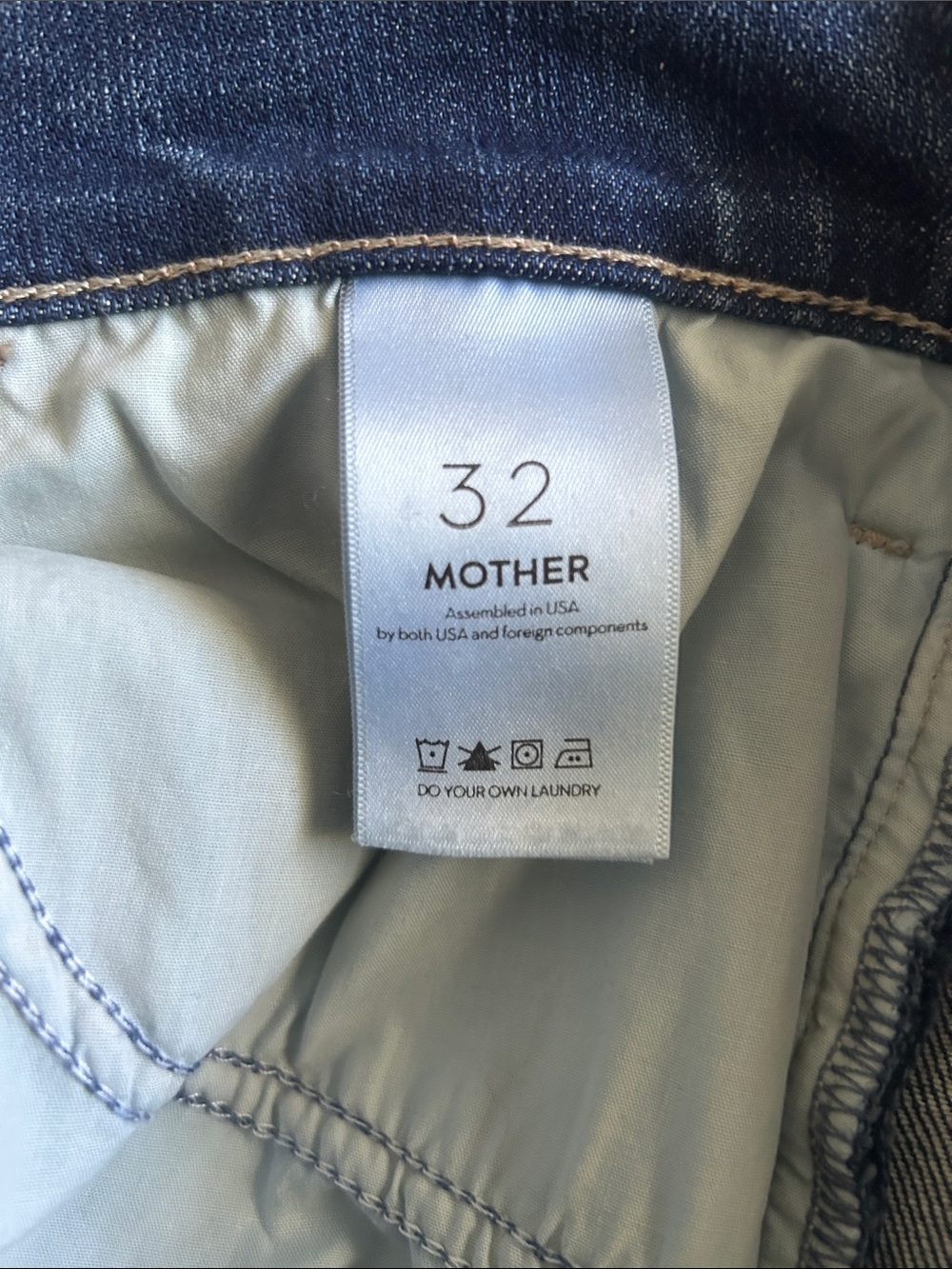 Mother Hustler ankle fray jeans right of passage wash size 32 - Picture 9 of 13